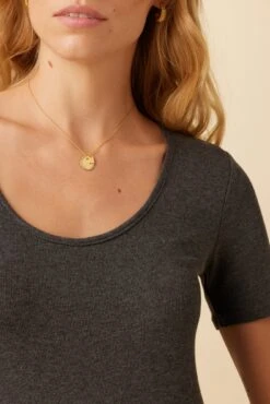 Itana Dream Rib Tee - Anthracite -NovaWear Shop 0018 SS Itana Anthracite 4