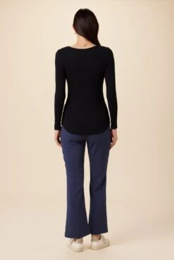 Itana Long Sleeve Dream Rib Tee - Black -NovaWear Shop 0018 Short Sleeve Itana Black 3 3fa4681c cb76 48d2 bfb5 f1e2cd50d4d2