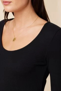 Itana Long Sleeve Dream Rib Tee - Black -NovaWear Shop 0018 Short Sleeve Itana Black 4 96b2167c 6b2d 497f a137 2c6ae5f3be8b
