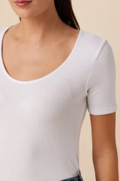 Itana Dream Rib Tee - White -NovaWear Shop 0018 Itana White 4