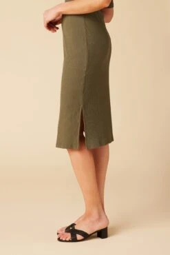 Vindy Paris Rib Skirt - Calla Green -NovaWear Shop 0054 Vindy Calla Green 2