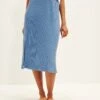 Vindy Paris Rib Skirt - Horizon
