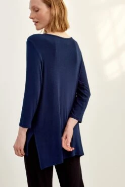 Celine 3/4 Sleeve Dream Rib Tee - Ocean -NovaWear Shop 0069 Celine Navy 1874 web 6f117c86 7437 4852 bf56 0625bb7ee95a