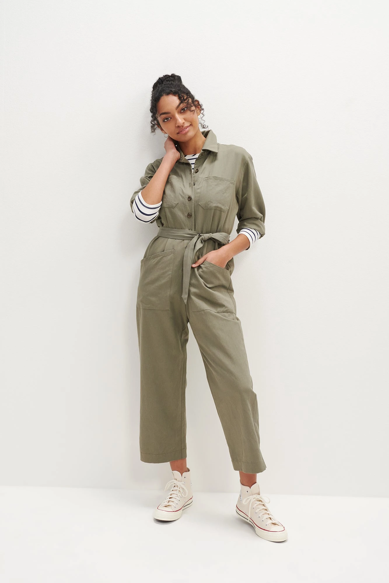 Oceane Femme Fête Jumpsuit - Vetiver 1 Oceane Femme Fête Jumpsuit - Vetiver
