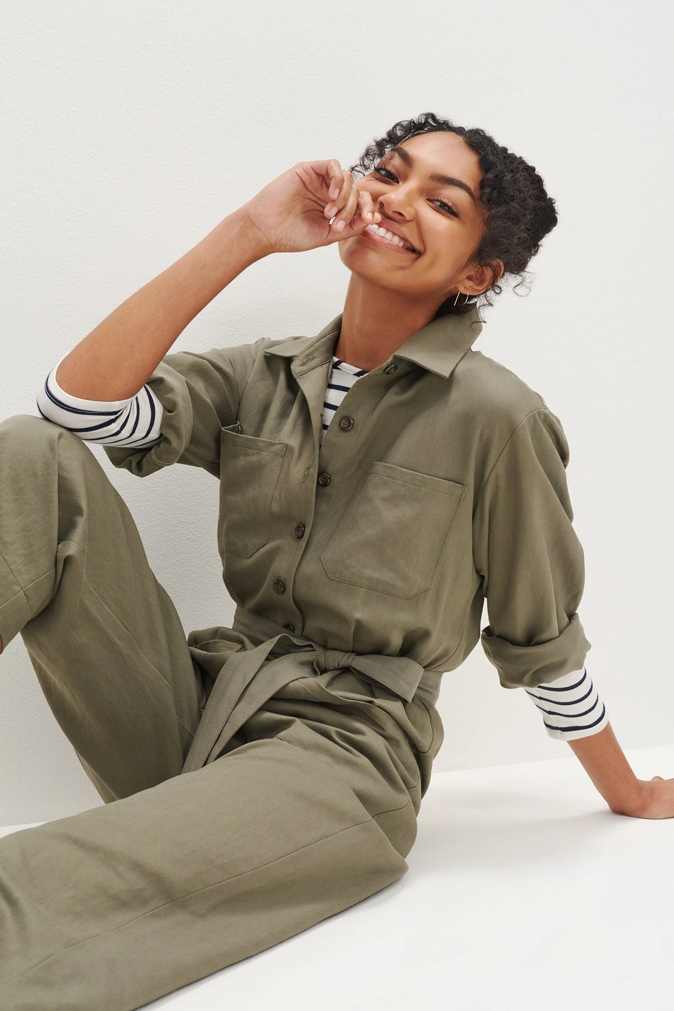 Oceane Femme Fête Jumpsuit - Vetiver 2 Oceane Femme Fête Jumpsuit - Vetiver - Image 2