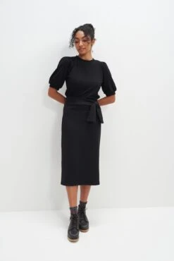 Aria Reverie Terry Skirt - Black