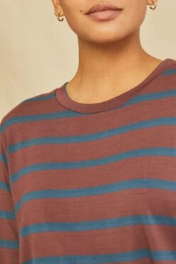 Berkeley Long Sleeve Dream Knit Tee - Maple Azure Stripe -NovaWear Shop 0108 Long Sleeve Berkeley Dream Knit Sausalito Stripe Maple Azure 2221 web b1fc2aca 92ff 474f 9229 a543d4334449