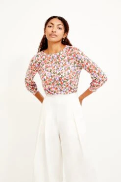 Issa Silken Modal Tee - Seaside Floral