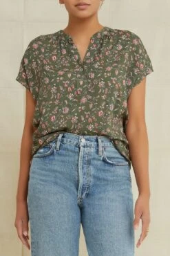 Renata Ecovero Blouse - Lago Green