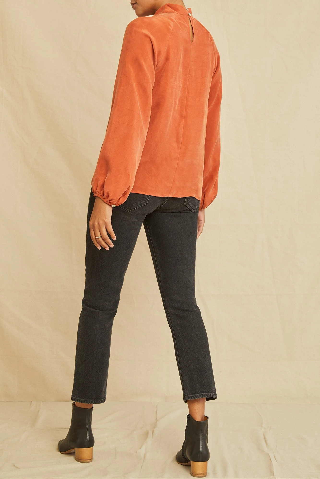 Papillon Cottonseed Cupro Blouse - Umber 2 Papillon Cottonseed Cupro Blouse - Umber - Image 2