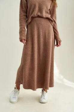 Blaze Cloud Rib Skirt -NovaWear Shop 0170 Blaze Knit Brown 2666 web