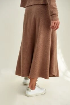 Blaze Cloud Rib Skirt -NovaWear Shop 0170 Blaze Knit Brown 2719 web