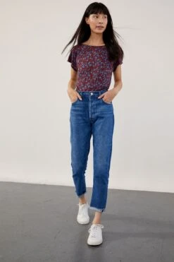 Laurie Silken Modal Tee -NovaWear Shop 0204 Laurie North Shore Floral 02480