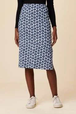 Vindy Reverie Knit Skirt - Calico Navy