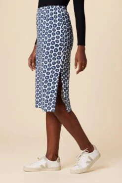 Vindy Reverie Knit Skirt - Calico Navy 8 Vindy Reverie Knit Skirt - Calico Navy -NovaWear Shop 0220 Vindy Calico Navy 2