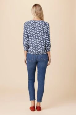 Issa Reverie Knit Tee - Calico Navy -NovaWear Shop 0223 Issa Calico Navy 3