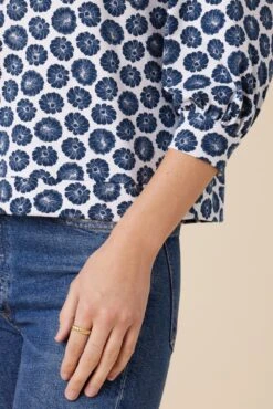 Issa Reverie Knit Tee - Calico Navy -NovaWear Shop 0223 Issa Calico Navy 4