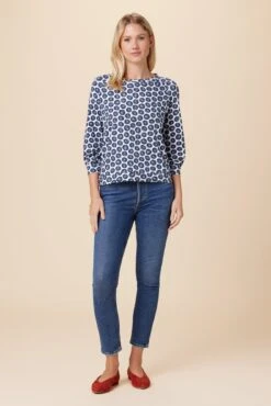 Issa Reverie Knit Tee - Calico Navy -NovaWear Shop 0223 Issa Calico Navy 5