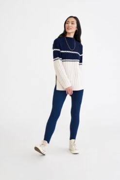 Magda Dream Rib Leggings -NovaWear Shop 0260 Magda Dream Rib Ocean 1323 web