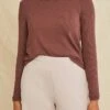 Berkeley Long Sleeve Dream Rib Tee - Mocha