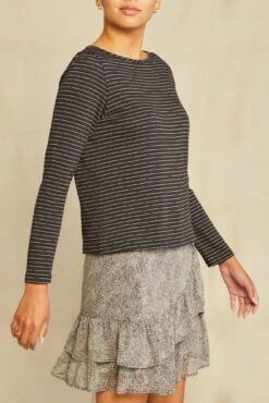 Marley Long Sleeve Tee - Nissi Stripe Black -NovaWear Shop 0296 Marley Nissa Stripe 3322 web fa30a219 317e 4d2a b78a aaf724cb4e7f