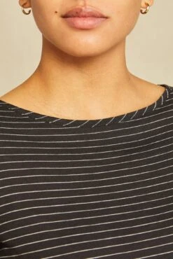 Marley Long Sleeve Tee - Nissi Stripe Black -NovaWear Shop 0296 Marley Nissa Stripe 3367 web f72fc7a6 5b44 48ea aa12 cf4ea6845acb