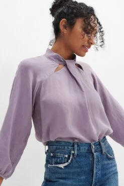 Papillon 3/4 Sleeve Blouse - Lilac 8 Papillon 3/4 Sleeve Blouse - Lilac -NovaWear Shop 0307 3Q Slv Papillon Lilac 4797 web 8d262bd9 1093 4ffa b2ad 99c23f1117fc