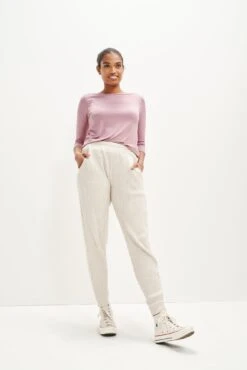 Skylar Linen Rib Joggers -NovaWear Shop 0328 Skylar Linen Rib Linen 2331 web