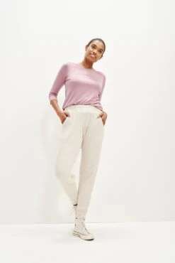 Skylar Linen Rib Joggers -NovaWear Shop 0328 Skylar Linen Rib Linen 2336 web