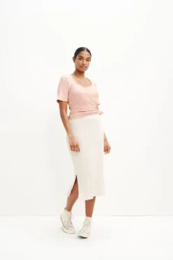 Vindy Linen Rib Skirt 10 Vindy Linen Rib Skirt -NovaWear Shop 0343 Vindy Linen Rib Linen 0291 Web