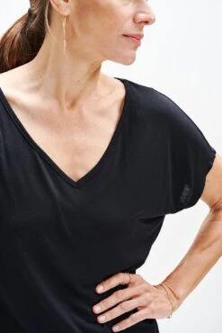Wray Silken Modal Tee - Black -NovaWear Shop 0347 Wray Tee Black 0688 web 9c022729 bcbe 4b51 b98e 1ee33bc8bc81