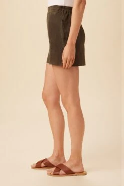 Palo Cottonseed Cupro Short - Olive -NovaWear Shop 0352 Palo Olive 2