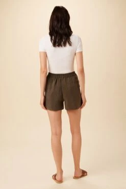 Palo Cottonseed Cupro Short - Olive -NovaWear Shop 0352 Palo Olive 3