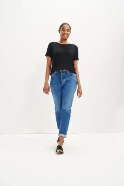 Berkeley Dream Rib Tee - Black -NovaWear Shop 0372 SS Berkeley Dream Rib Black 0891 Web 64e0d2ea da8f 4865 8067 ef843be8334b