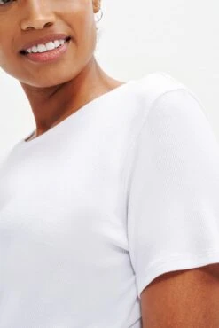 Berkeley Dream Rib Tee - White -NovaWear Shop 0372 SS Berkeley Dream Rib White 1461 Web cb812909 8f0d 442c 82de 0939471f1553