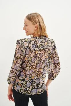Camila Nouveau Silk Blouse - Midi Floral Lavender -NovaWear Shop 0394 Camila Lavender Midi Floral 1944 web e17bca64 c3d6 46e5 9148 b9e190eef268