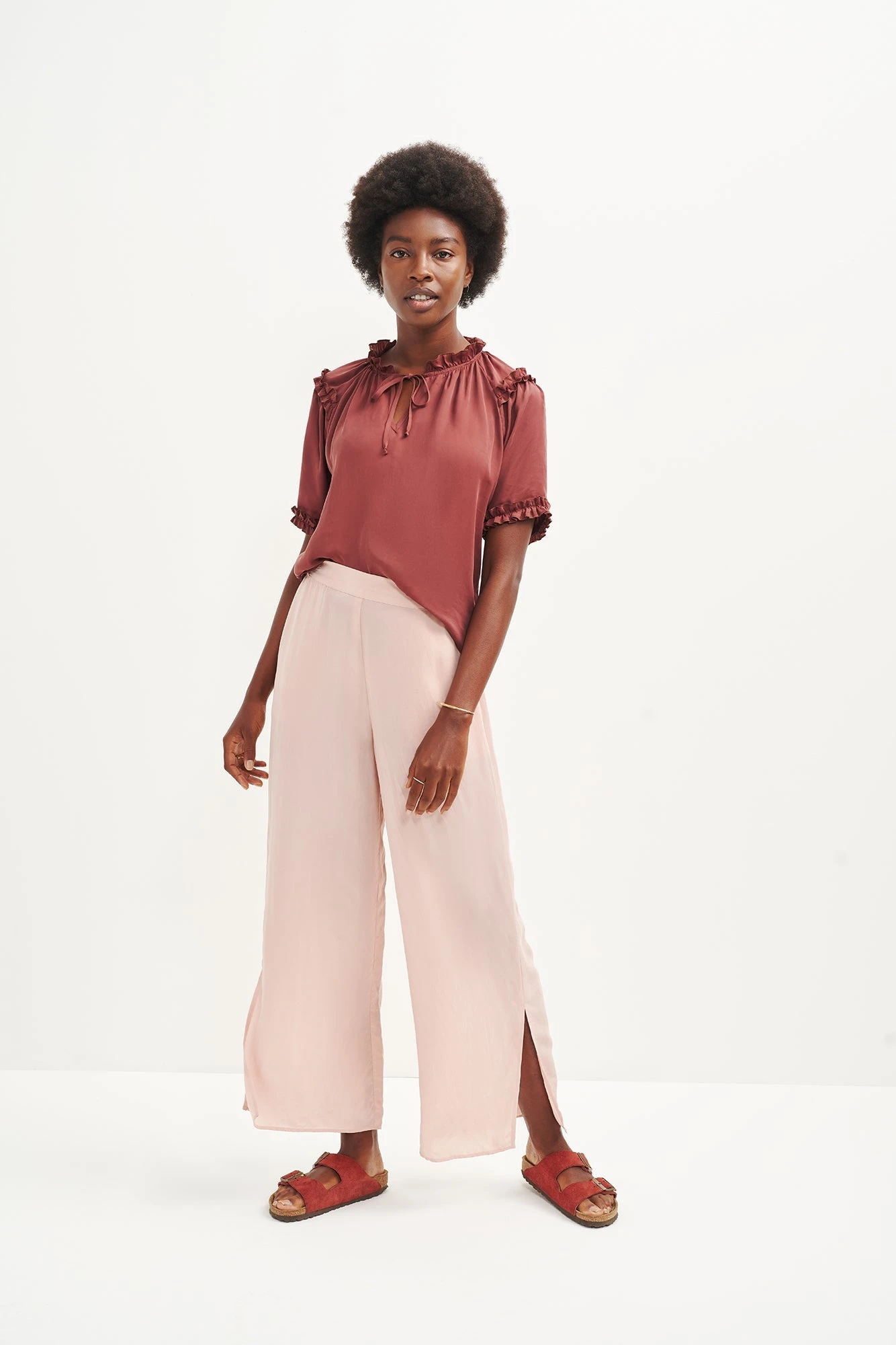 Zuri Cupro Blouse - Earth 2 Zuri Cupro Blouse - Earth - Image 2