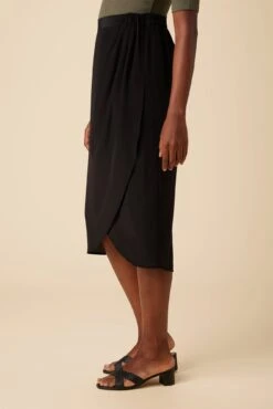 Sosi Washable Silk Wrap Skirt - Black -NovaWear Shop 03 10173 Sosi Black 2