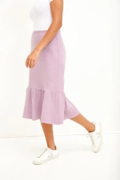 Melia Scallop Knit Skirt - Lavender -NovaWear Shop 0405 Melia Lavender 1634 web 93a92534 eb13 437b 994d 54e3f0fa1bcd