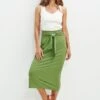 Delaney Ribbed Skirt - Pear