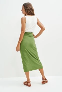 Delaney Ribbed Skirt - Pear -NovaWear Shop 0406 Delaney Pear 1807 web a97fbcdf fd66 48cc 81a4 588d37548990