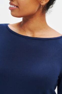 Francoise 3/4 Sleeve Dream Knit Tee - Ocean -NovaWear Shop 0422 3Q Slv Francoise Ocean 1369 web 0fc2a0b9 71b7 4340 ad84 65753cfa1c30