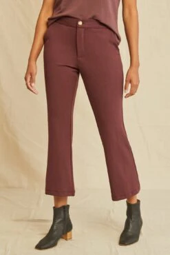 Beatrice Cropped Flare Pant -NovaWear Shop 0429 Beatrice Cropped Flare Mocha 3130 web