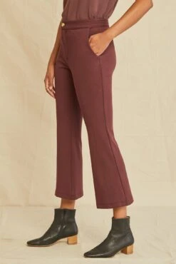 Beatrice Cropped Flare Pant -NovaWear Shop 0429 Beatrice Cropped Flare Mocha 3167 web