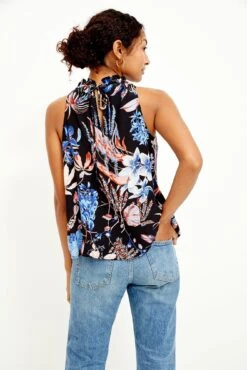 Keke Washable Silk Blouse - Saint Barts Black Floral -NovaWear Shop 0455 Keke Saint Barts Print Black 0074 web c5129b7d 82eb 4b8e 8613 9abdd043ce9f