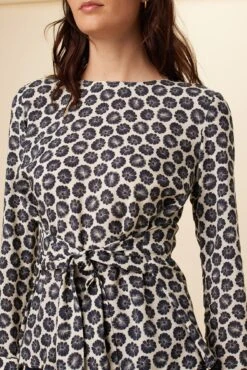 Jobeth Ecovero Blouse - Calico Navy -NovaWear Shop 0467 Jobeth Viscose Calico Navy 1434