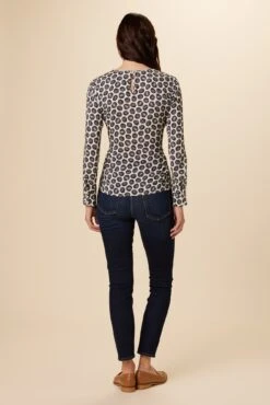 Jobeth Ecovero Blouse - Calico Navy -NovaWear Shop 0467 Jobeth Viscose Calico Navy 3