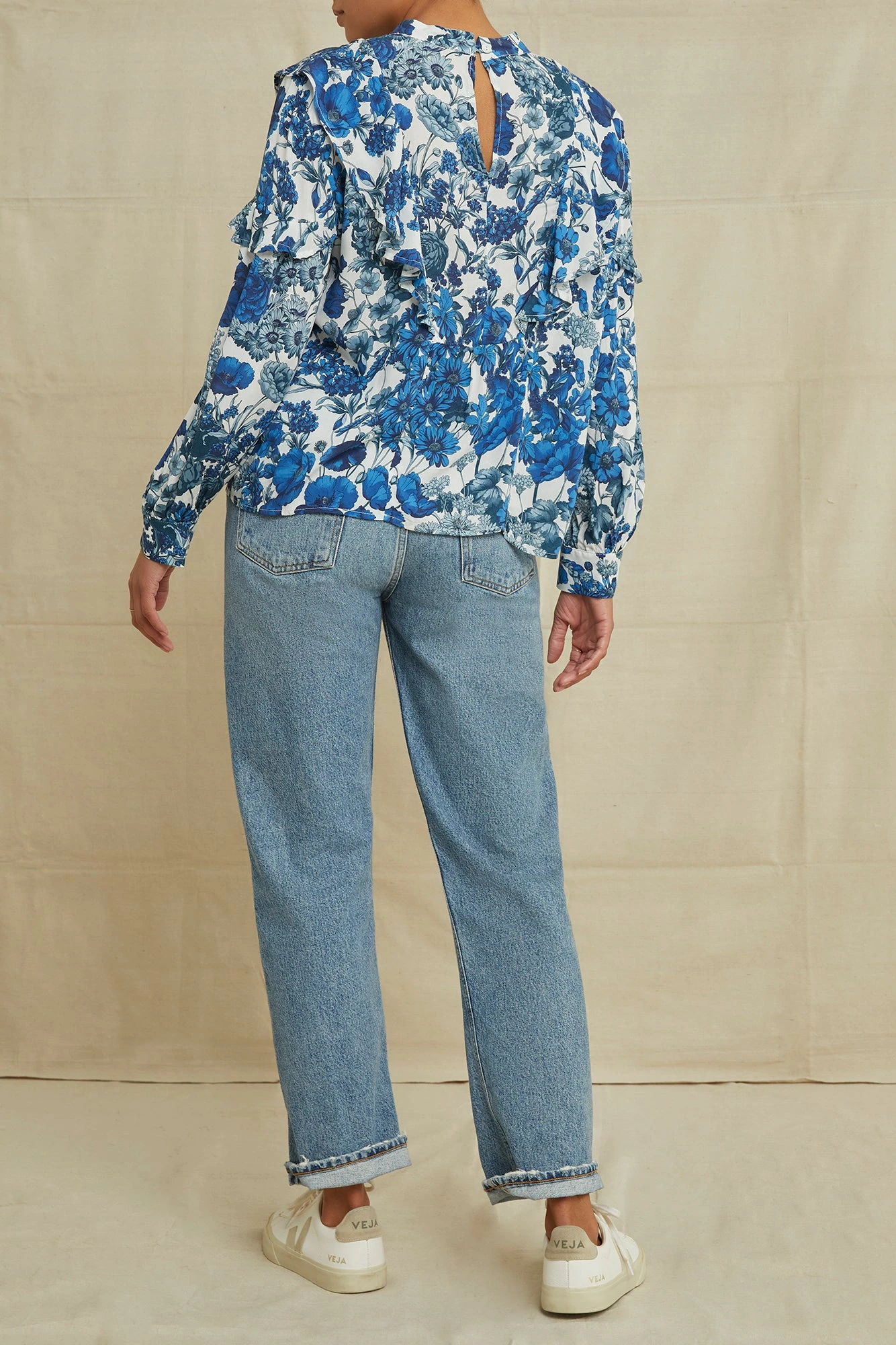 Clara Ecovero Blouse - Elsinore Blue 3 Clara Ecovero Blouse - Elsinore Blue - Image 3