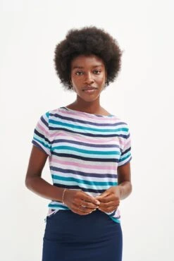 Cecelia Upcycled Tee - Anza Stripe