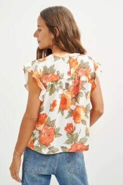 Calla Upcycled Blouse - Seville Floral -NovaWear Shop 0568 Calla Upcycled Seville Floral 2272 web